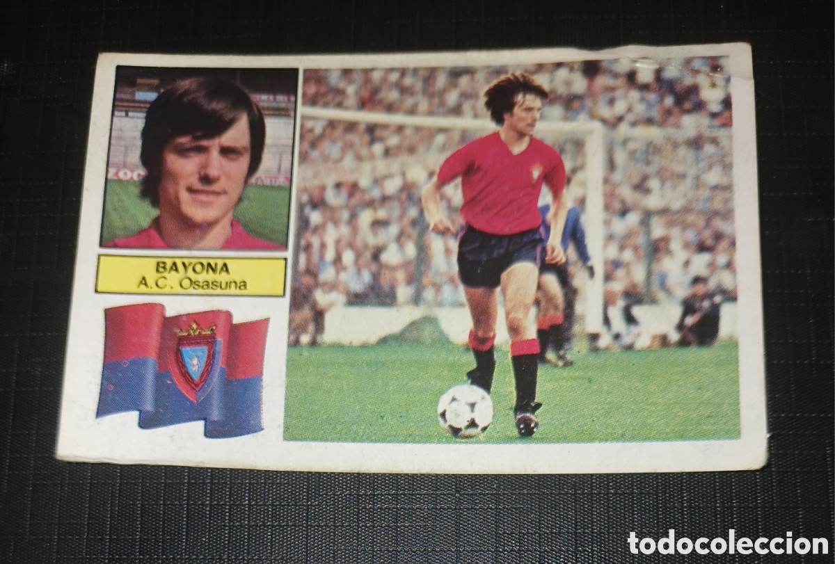 Cromos de f&uacute;tbol: Cromo Bayona A.C. Osasuna Ed. Este Liga 1982 1983 82-83 Sin pegar, nunca pegado