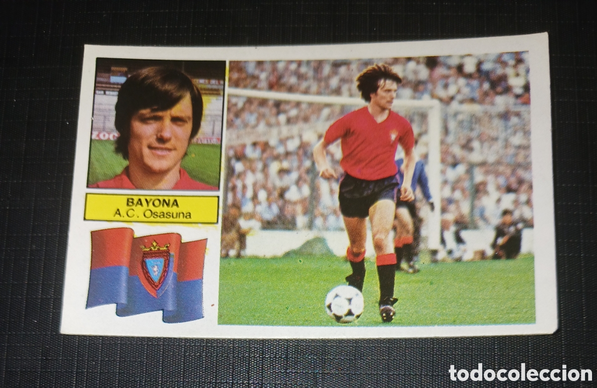 Cromos de f&uacute;tbol: Cromo Bayona A.C. Osasuna Ed. Este Liga 1982 1983 82-83 Sin pegar, nunca pegado