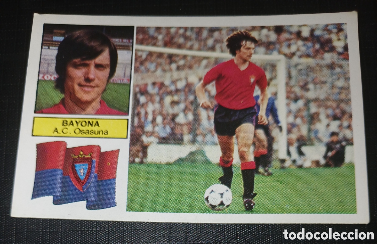 Cromos de f&uacute;tbol: Cromo Bayona A.C. Osasuna Ed. Este Liga 1982 1983 82-83 Sin pegar, nunca pegado