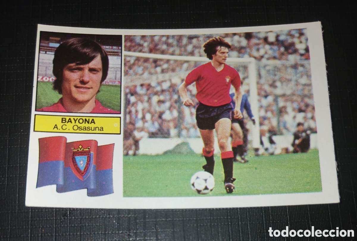 Cromos de f&uacute;tbol: Cromo Bayona A.C. Osasuna Ed. Este Liga 1982 1983 82-83 Sin pegar, nunca pegado