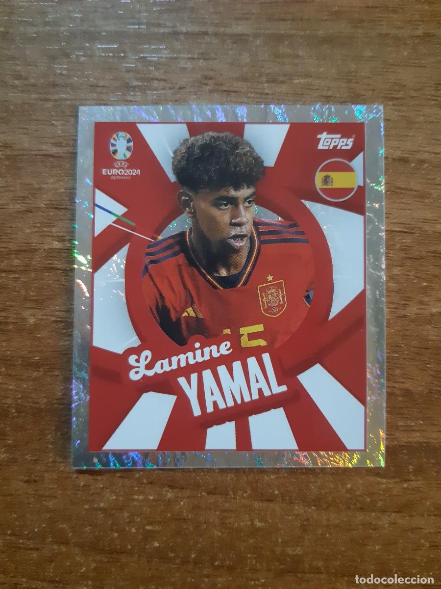 Cromos de f&uacute;tbol: LAMINE YAMAL ESPA&Ntilde;A PTW EURO 2024 TOPPS STICKERS. NUEVO