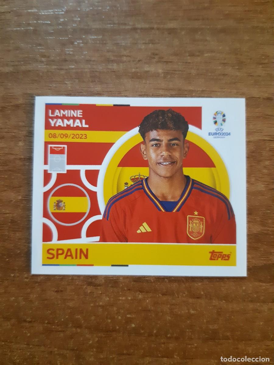 Cromos de f&uacute;tbol: ESP 19 LAMINE YAMAL ESPA&Ntilde;A ROOKIE EURO 2024 TOPPS STICKERS. NUEVO