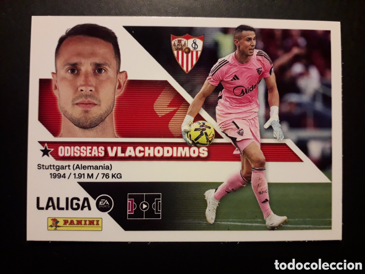 Cromos de f&uacute;tbol: VLACHODIMOS SEVILLA N&deg; 3 ED ESTE 2026 2027 26 27 SIN PEGAR PEDIDO M&Iacute;NIMO 3&euro;