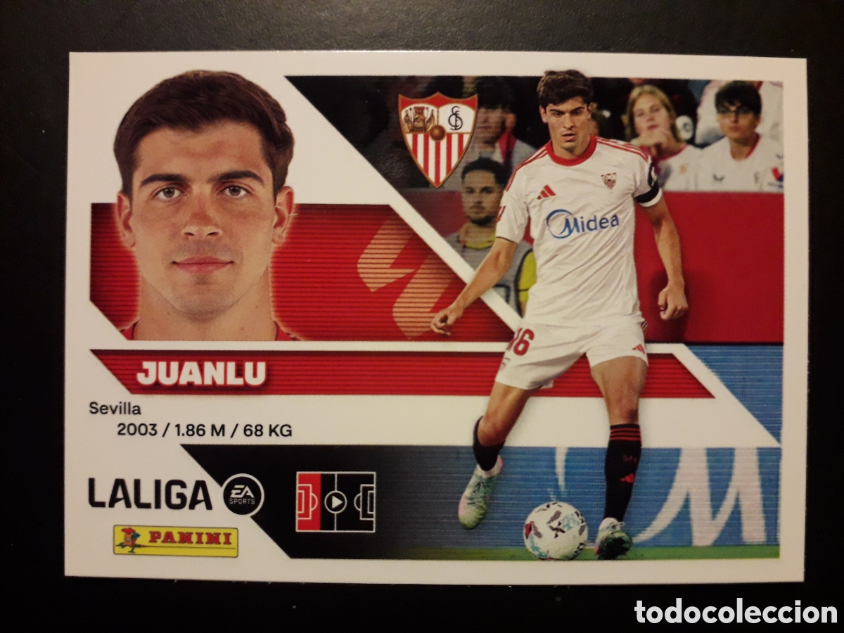 Cromos de f&uacute;tbol: JUANLU SEVILLA N&deg; 6 ED ESTE 2026 2027 26 27 SIN PEGAR PEDIDO M&Iacute;NIMO 3&euro;