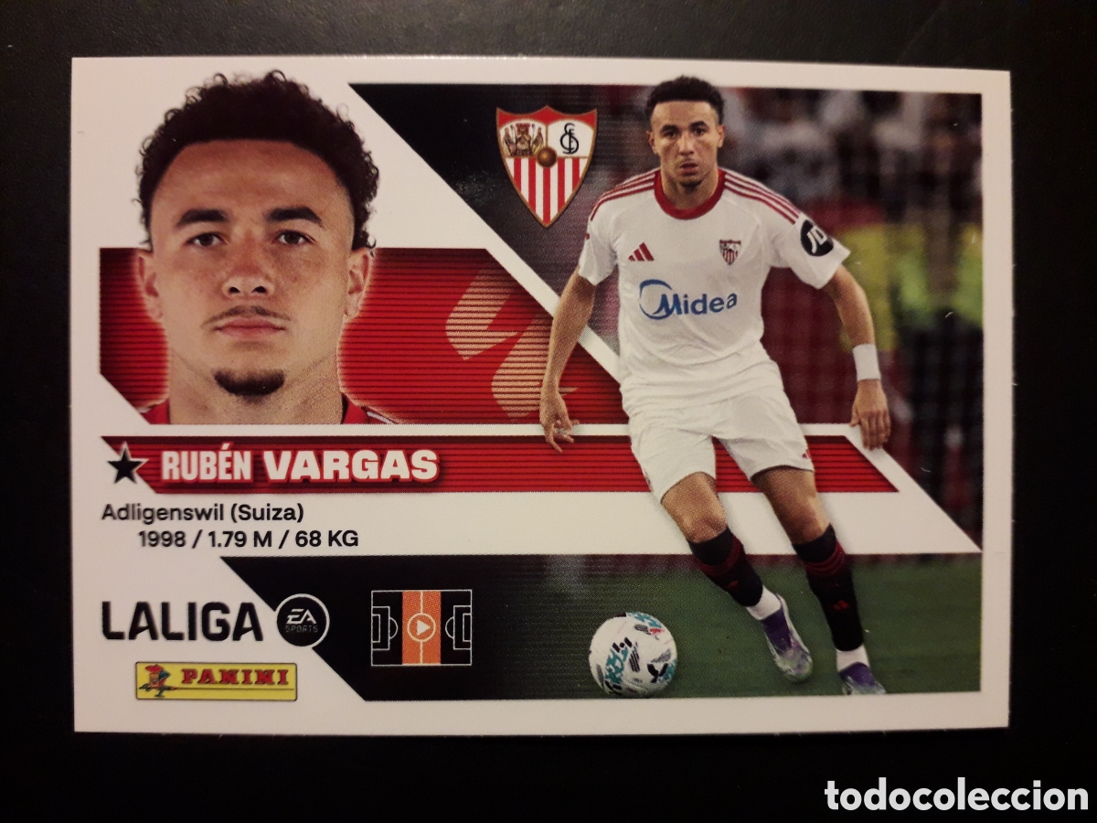 Cromos de f&uacute;tbol: VARGAS SEVILLA N&deg; 15 ED ESTE 2026 2027 26 27 SIN PEGAR PEDIDO M&Iacute;NIMO 3&euro;