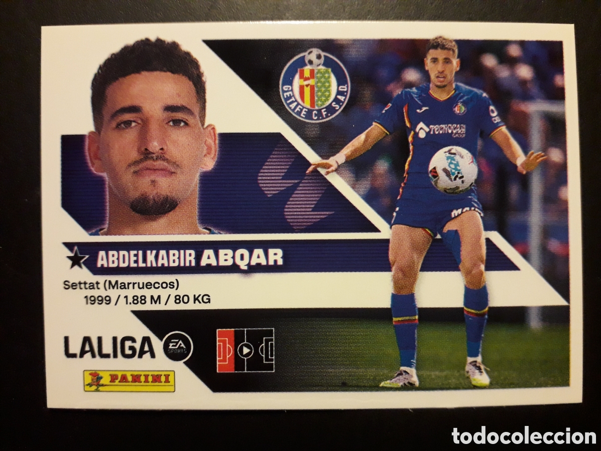 Cromos de f&uacute;tbol: ABQAR GETAFE N&deg; 8 ED ESTE 2026 2027 26 27 SIN PEGAR PEDIDO M&Iacute;NIMO 3&euro;.