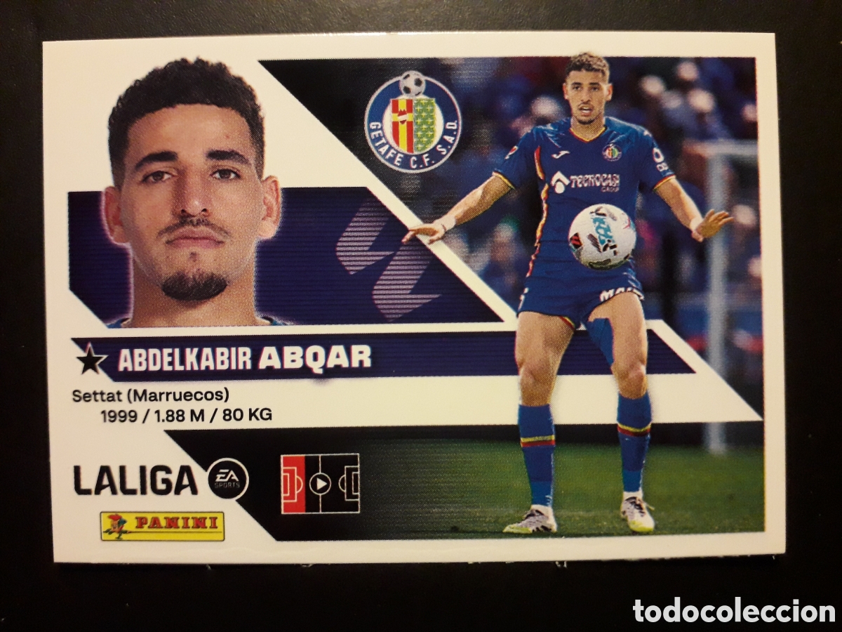 Cromos de f&uacute;tbol: ABQAR GETAFE N&deg; 8 ED ESTE 2026 2027 26 27 SIN PEGAR PEDIDO M&Iacute;NIMO 3&euro;