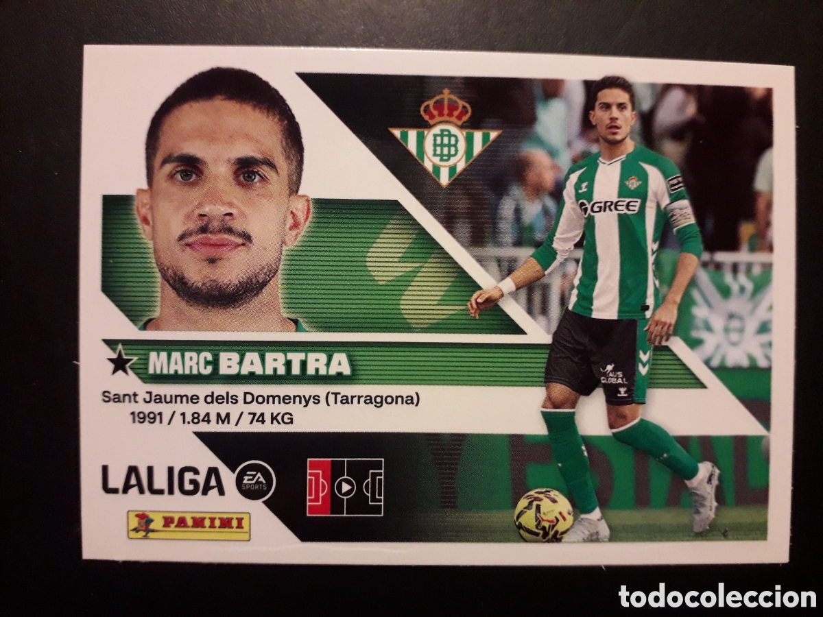 Cromos de f&uacute;tbol: BARTRA, BETIS N&deg; 7 ED ESTE 2026 2027 26 27 SIN PEGAR PEDIDO M&Iacute;NIMO 3&euro;