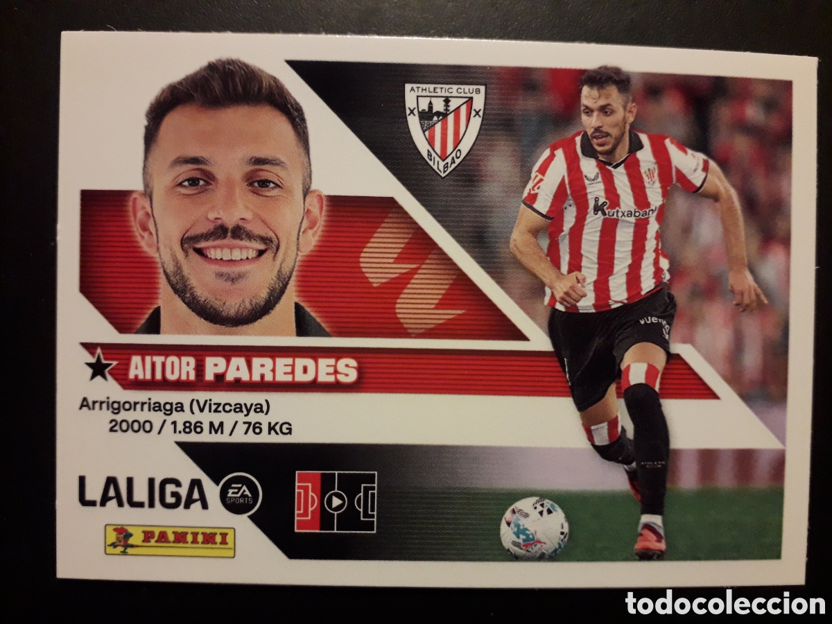 Cromos de f&uacute;tbol: PAREDES ATHLETIC DE BILBAO N&deg; 6A ED ESTE 2026 2027 26 27 SIN PEGAR PEDIDO M&Iacute;NIMO 3&euro;