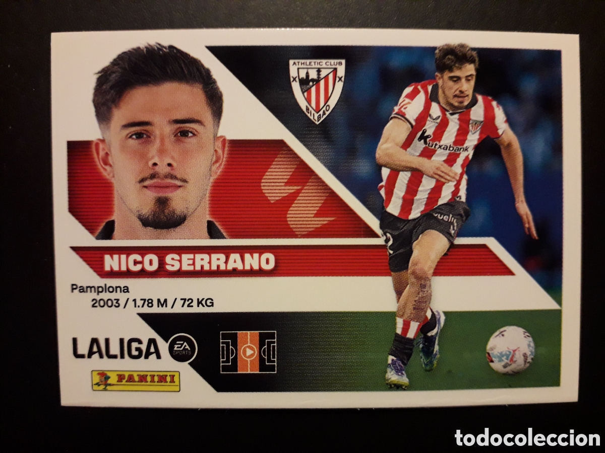 Cromos de f&uacute;tbol: NICO SERRANO ATHLETIC DE BILBAO N&deg; 15 ED ESTE 2026 2027 26 27 SIN PEGAR PEDIDO M&Iacute;NIMO 3&euro;