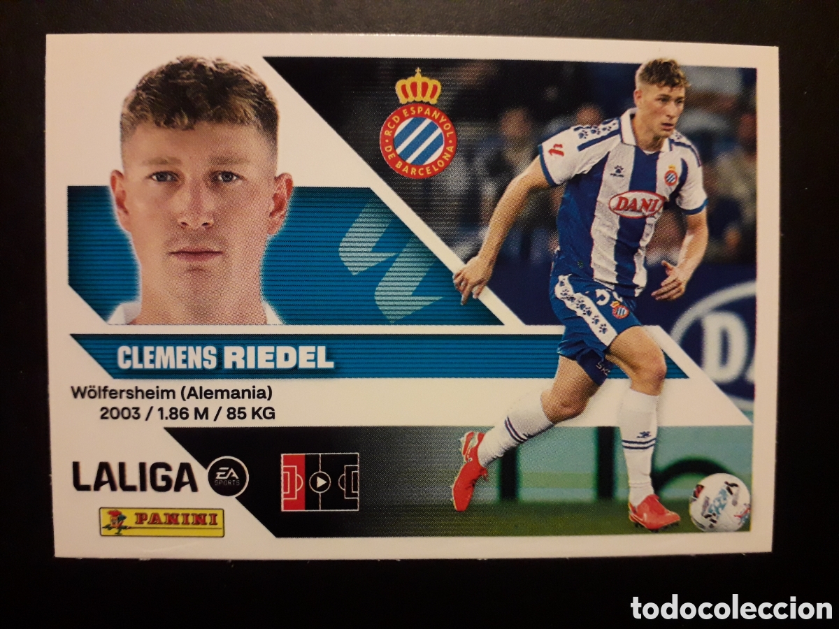 Cromos de f&uacute;tbol: RIEDEL RCD ESPA&Ntilde;OL/ESPANYOL N&deg; 7 ED ESTE 2026 2027 26 27 SIN PEGAR PEDIDO M&Iacute;NIMO 3&euro;