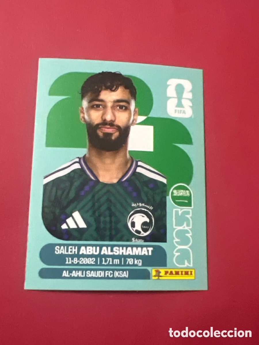 Cromos de f&uacute;tbol: C3309. KSA 14 Saleh Abu Alshamat [Sticker] / FIFA World Cup 2026