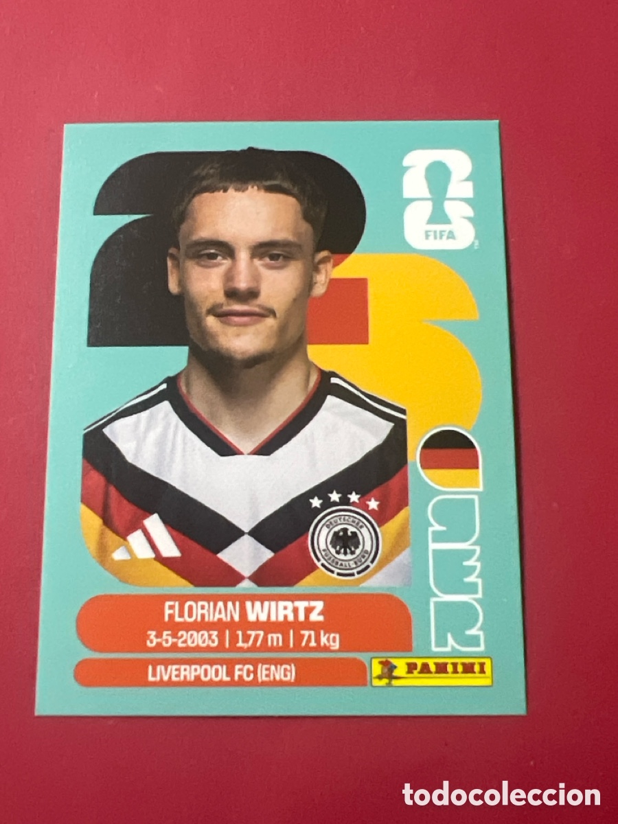 Cromos de f&uacute;tbol: FIFA WORLD CUP 2026 26 MUNDIAL PANINI FLORIAN WIRTZ GER 11 ALEMANIA COLECCI&Oacute;N LIGA ALBUM STICKER