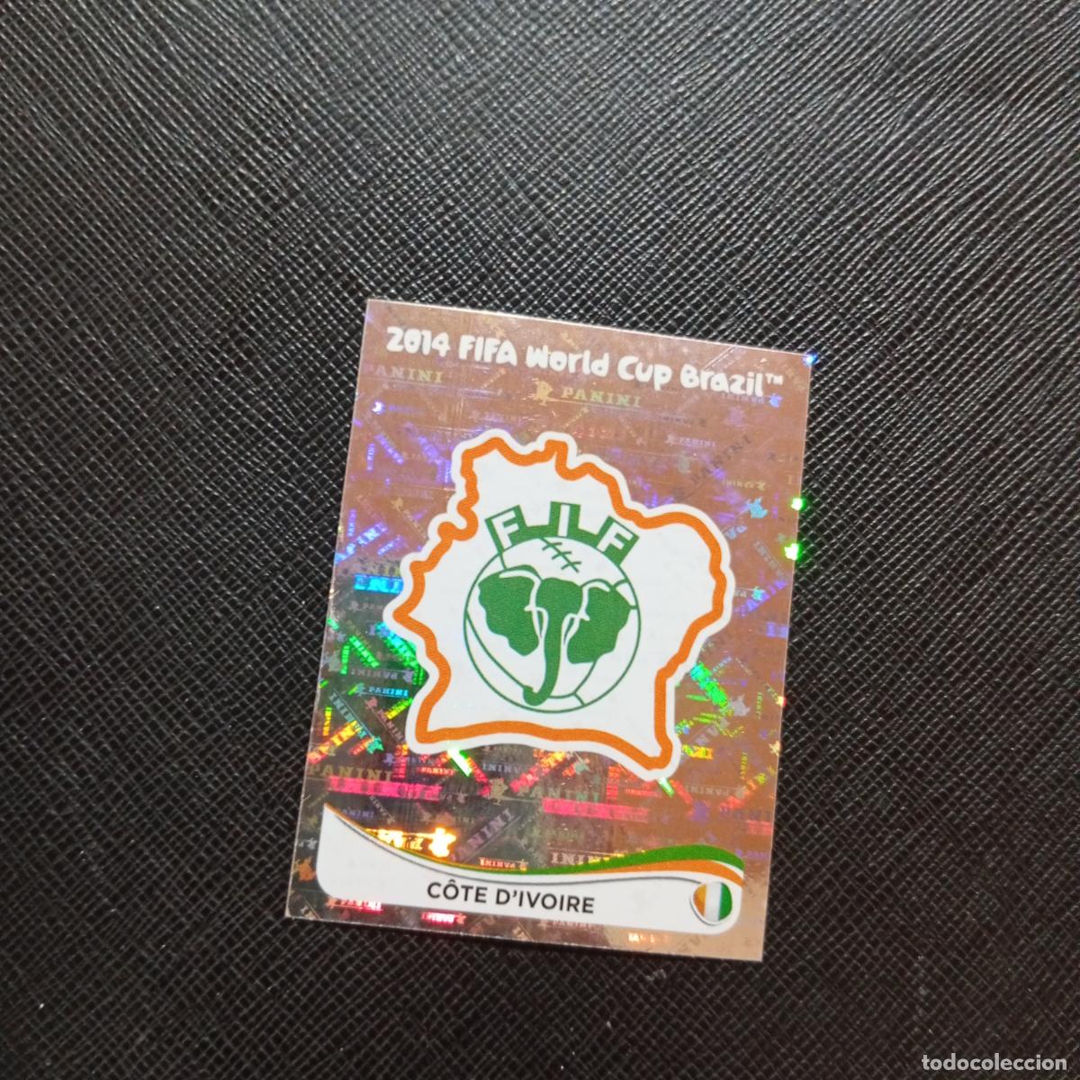 Cromos de f&uacute;tbol: 222 ESCUDO COSTA MARFIL PANINI MUNDIAL BRASIL 2014 CROMO FUTBOL 14 - SIN PEGAR - CJ1
