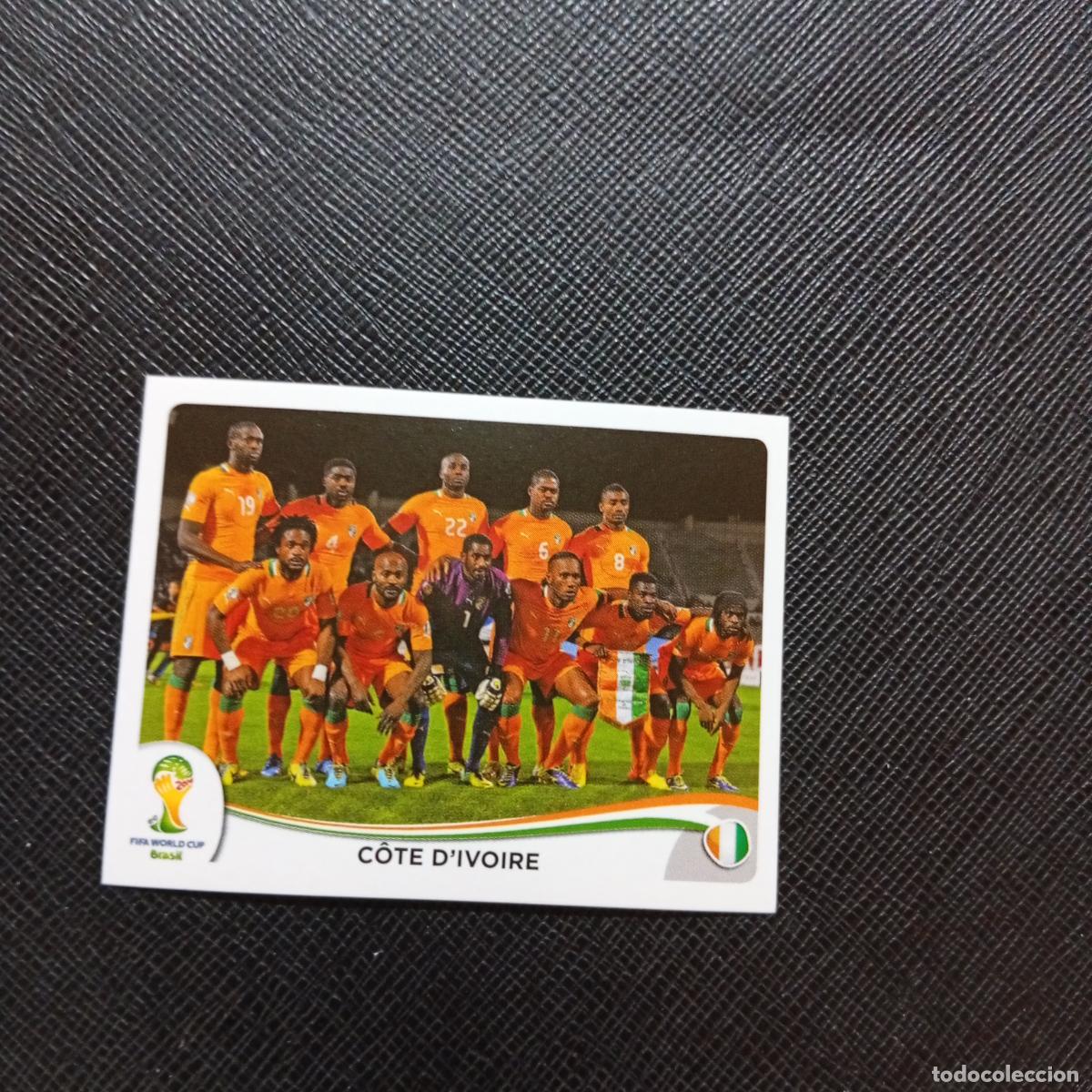 Cromos de f&uacute;tbol: 223 ALINEACION COSTA MARFIL PANINI MUNDIAL BRASIL 2014 CROMO FUTBOL 14 - SIN PEGAR - CJ1