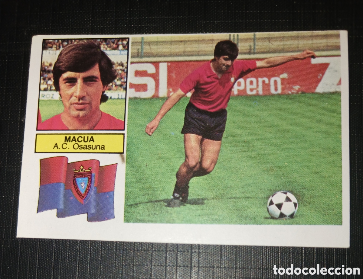 Cromos de f&uacute;tbol: Cromo Macua A.C. Osasuna Ed. Este Liga 1982 1983 82-83 Sin pegar, nunca pegado