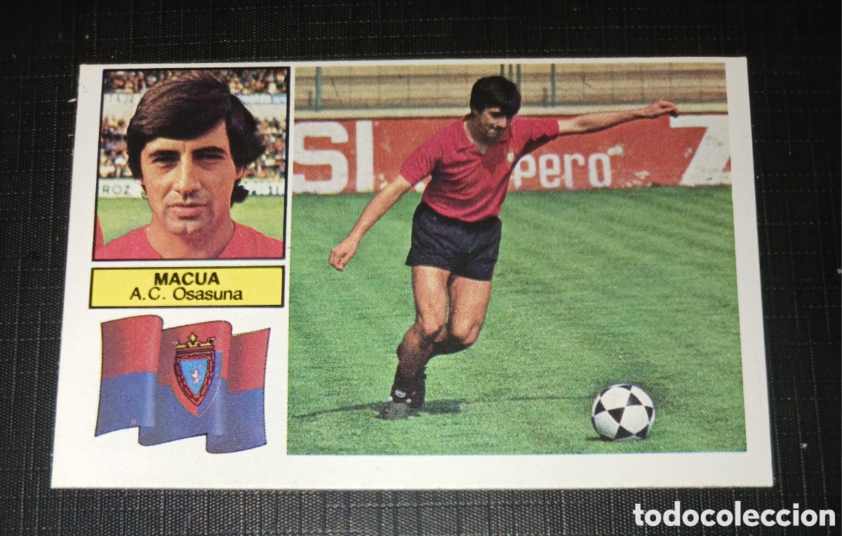 Cromos de f&uacute;tbol: Cromo Macua A.C. Osasuna Ed. Este Liga 1982 1983 82-83 Sin pegar, nunca pegado