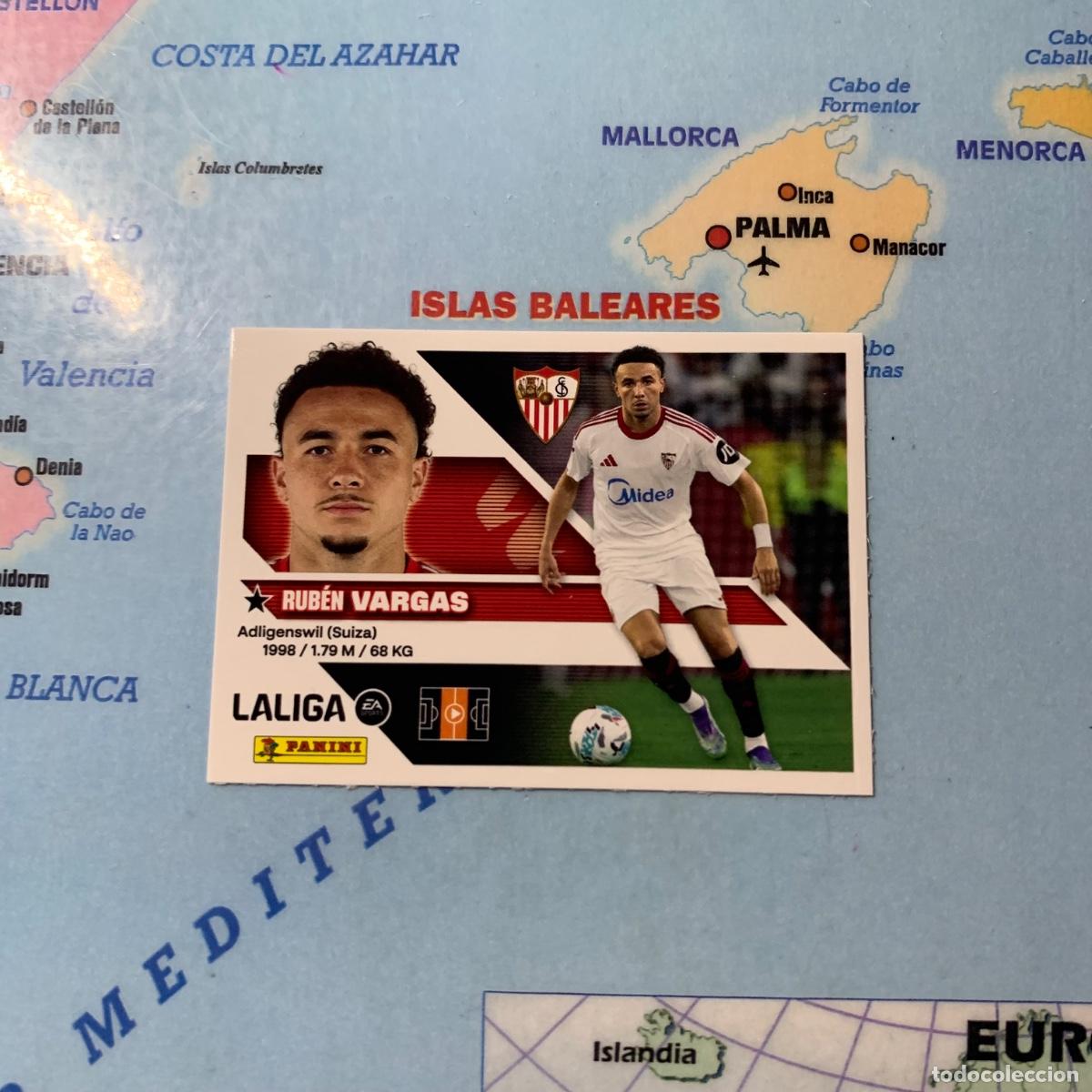 Cromos de f&uacute;tbol: Vargas n&uacute;mero 15 del Sevilla cromo liga este 26-27 2026-2027