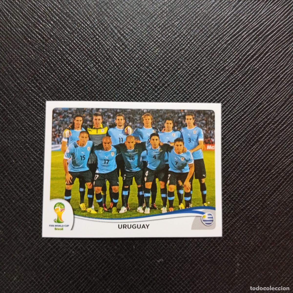 Cromos de f&uacute;tbol: 261 ALINEACION URUGUAY PANINI MUNDIAL BRASIL 2014 CROMO FUTBOL 14 - SIN PEGAR - CJ1