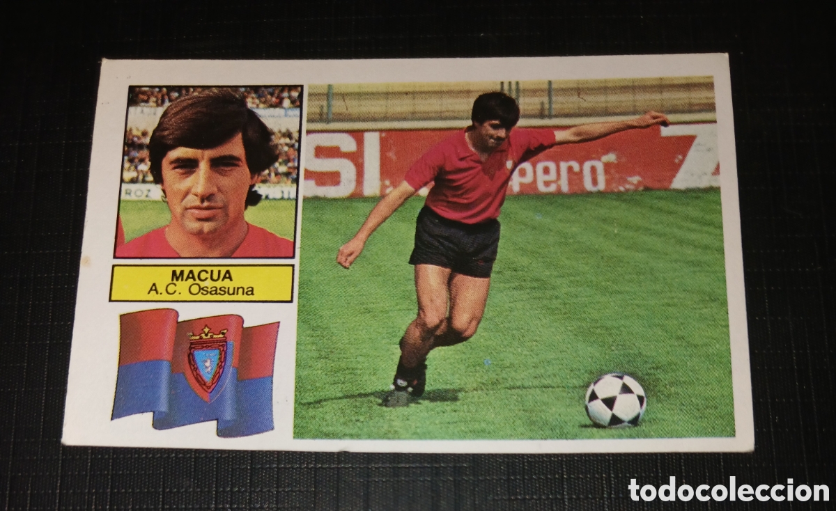 Cromos de f&uacute;tbol: Cromo Macua A.C. Osasuna Ed. Este Liga 1982 1983 82-83 Sin pegar, nunca pegado