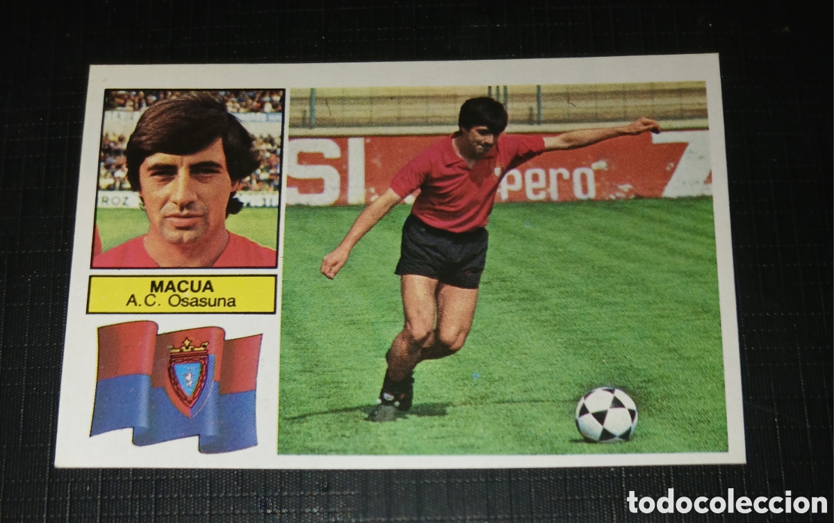 Cromos de f&uacute;tbol: Cromo Macua A.C. Osasuna Ed. Este Liga 1982 1983 82-83 Sin pegar, nunca pegado
