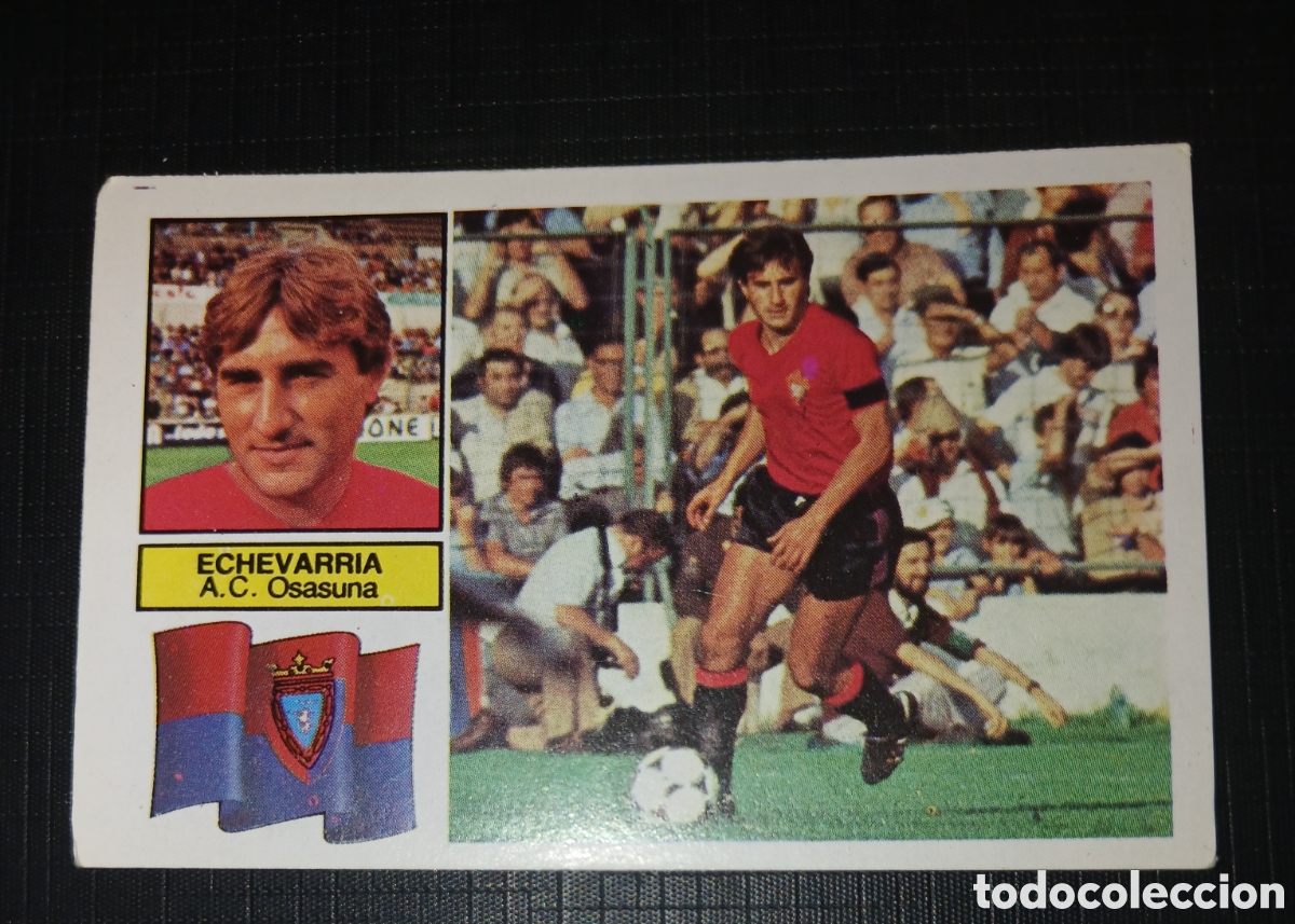 Cromos de f&uacute;tbol: Cromo Echevarria A.C. Osasuna Ed. Este Liga 1982 1983 82-83 Sin pegar, nunca pegado