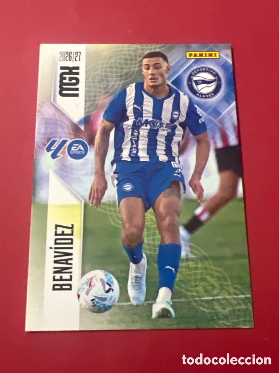 Cromos de f&uacute;tbol: C3384. 27 BENAVIDEZ DEPORTIVO ALAVES MEGACRACKS MGK 26 27 PANINI 2026 2027