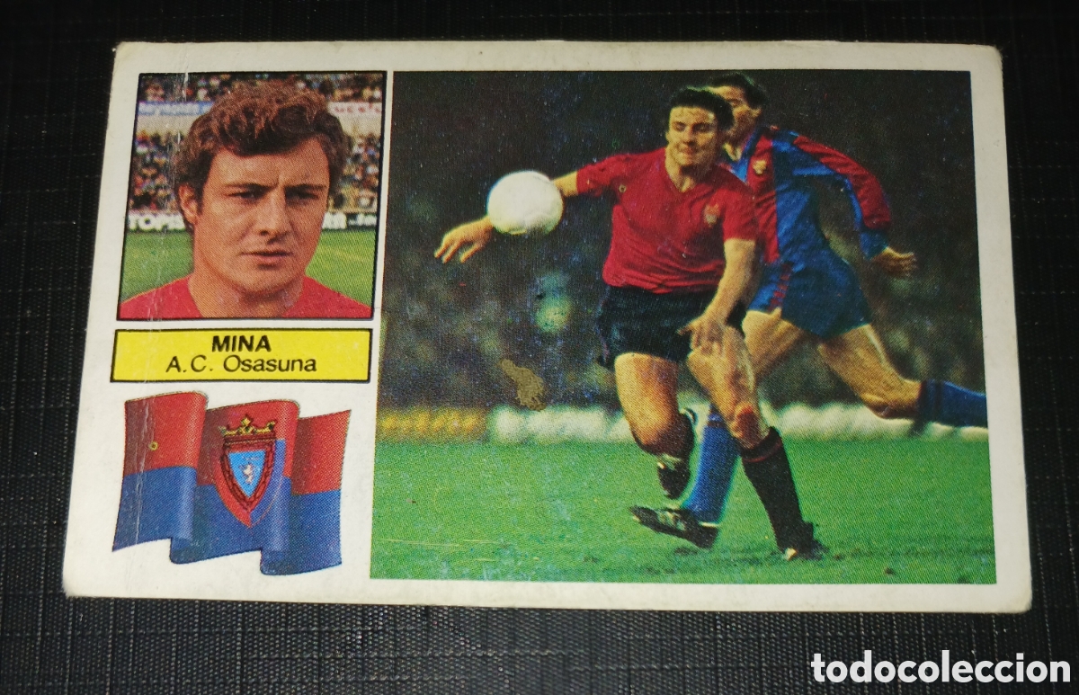 Cromos de f&uacute;tbol: Cromo Mina A.C. Osasuna Ed. Este Liga 1982 1983 82-83 Sin pegar, nunca pegado