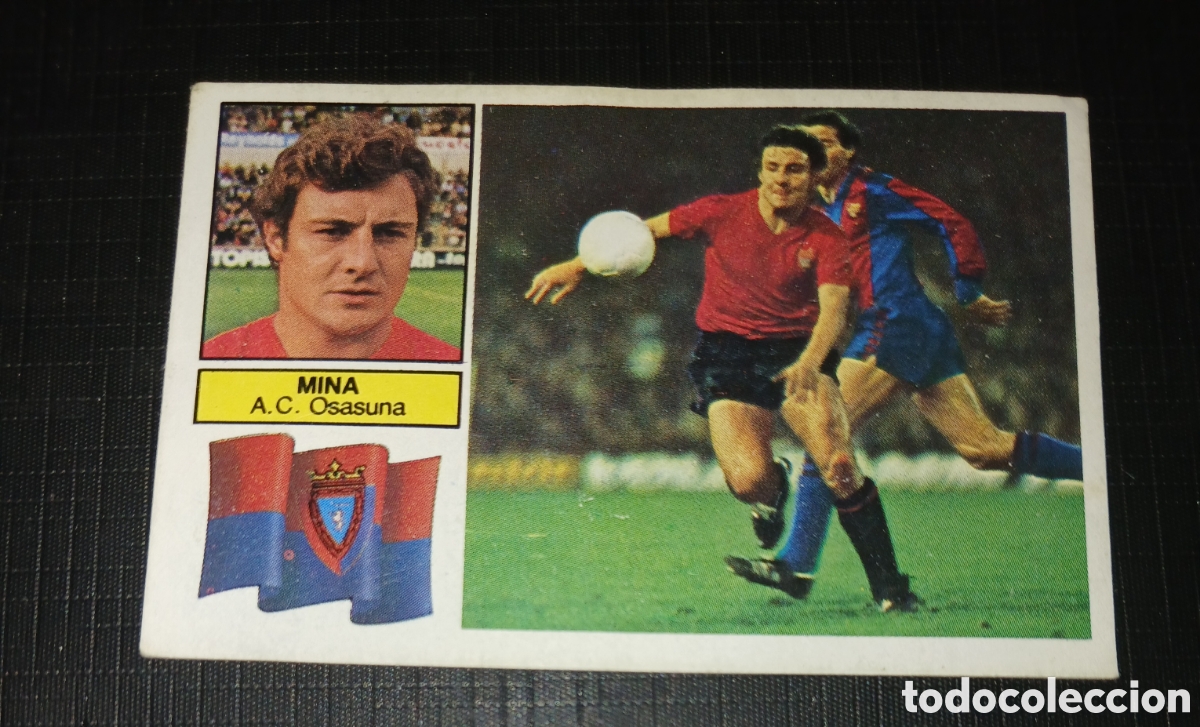 Cromos de f&uacute;tbol: Cromo Mina A.C. Osasuna Ed. Este Liga 1982 1983 82-83 Sin pegar, nunca pegado