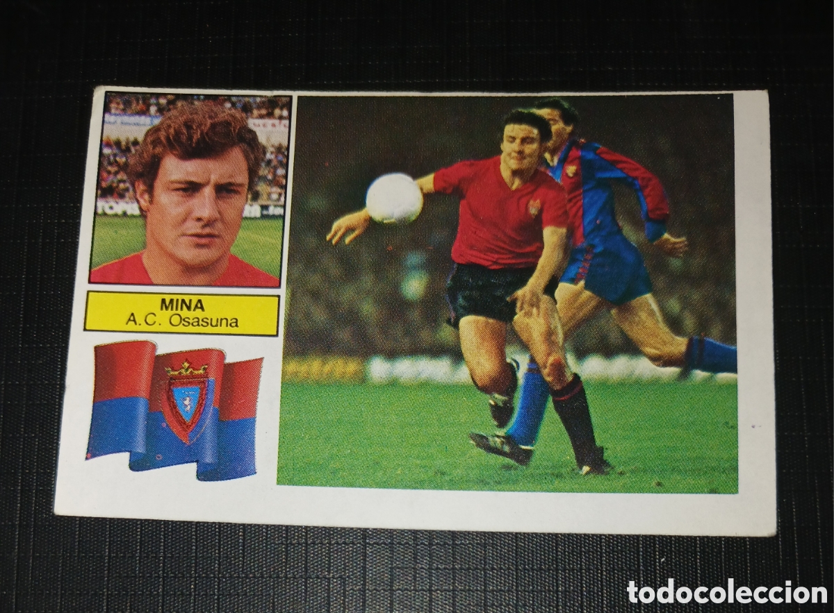 Cromos de f&uacute;tbol: Cromo Mina A.C. Osasuna Ed. Este Liga 1982 1983 82-83 Sin pegar, nunca pegado