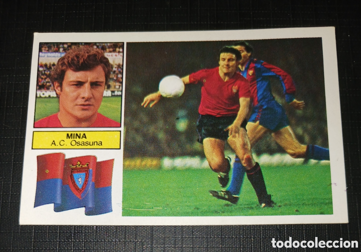 Cartes &agrave; collectionner de Football: Cromo Mina A.C. Osasuna Ed. Este Liga 1982 1983 82-83 Sin pegar, nunca pegado