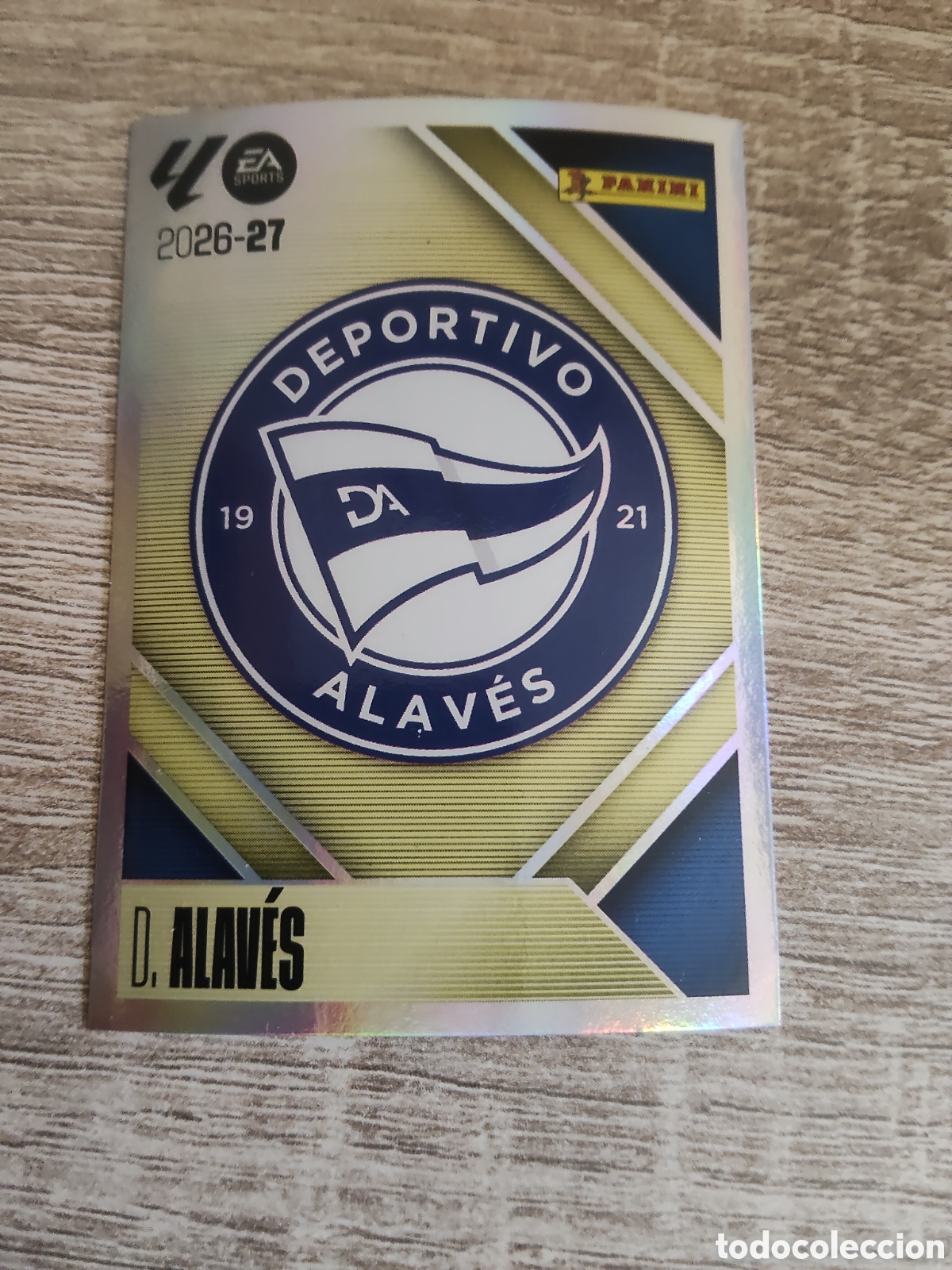 Cromos de f&uacute;tbol: Escudo Alav&eacute;s liga 2026 2027 26 27 ediciones este