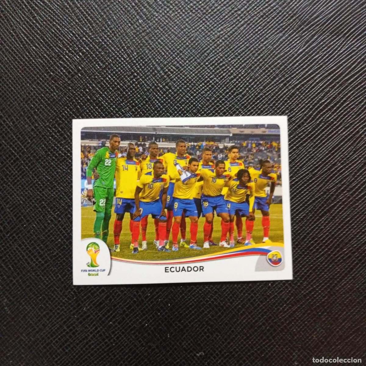 Cromos de f&uacute;tbol: 356 ALINEACION ECUADOR PANINI MUNDIAL BRASIL 2014 CROMO FUTBOL 14 - SIN PEGAR - CJ1