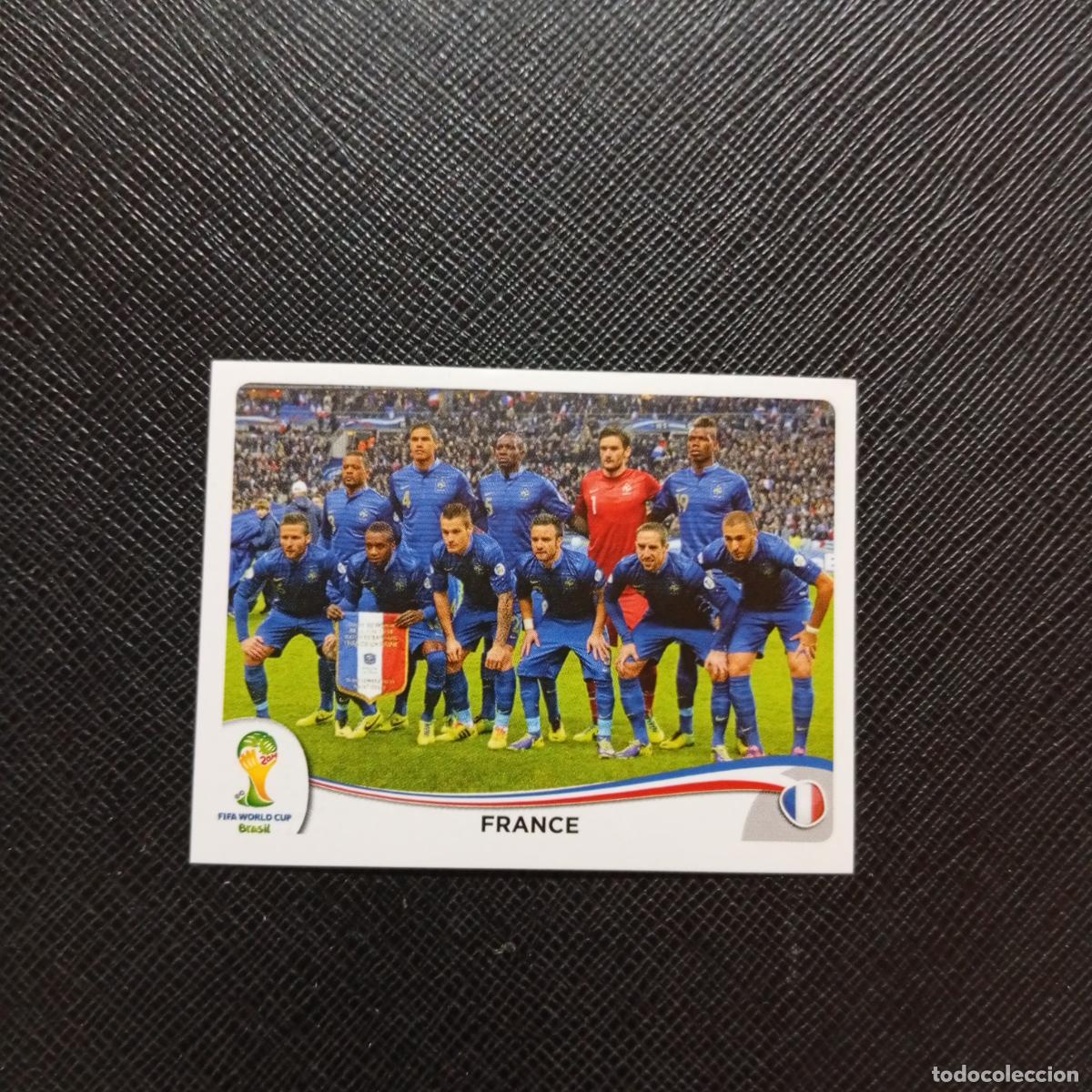Cromos de f&uacute;tbol: 375 ALINEACION FRANCIA PANINI MUNDIAL BRASIL 2014 CROMO FUTBOL 14 - SIN PEGAR - CJ1