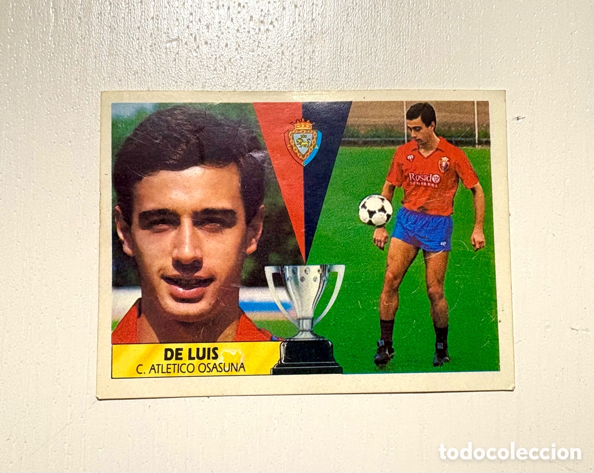 Cromos de f&uacute;tbol: Cromo de f&uacute;tbol Liga este De Luis Osasuna Nunca Pegado Sin pegar 87 88 1987 1988