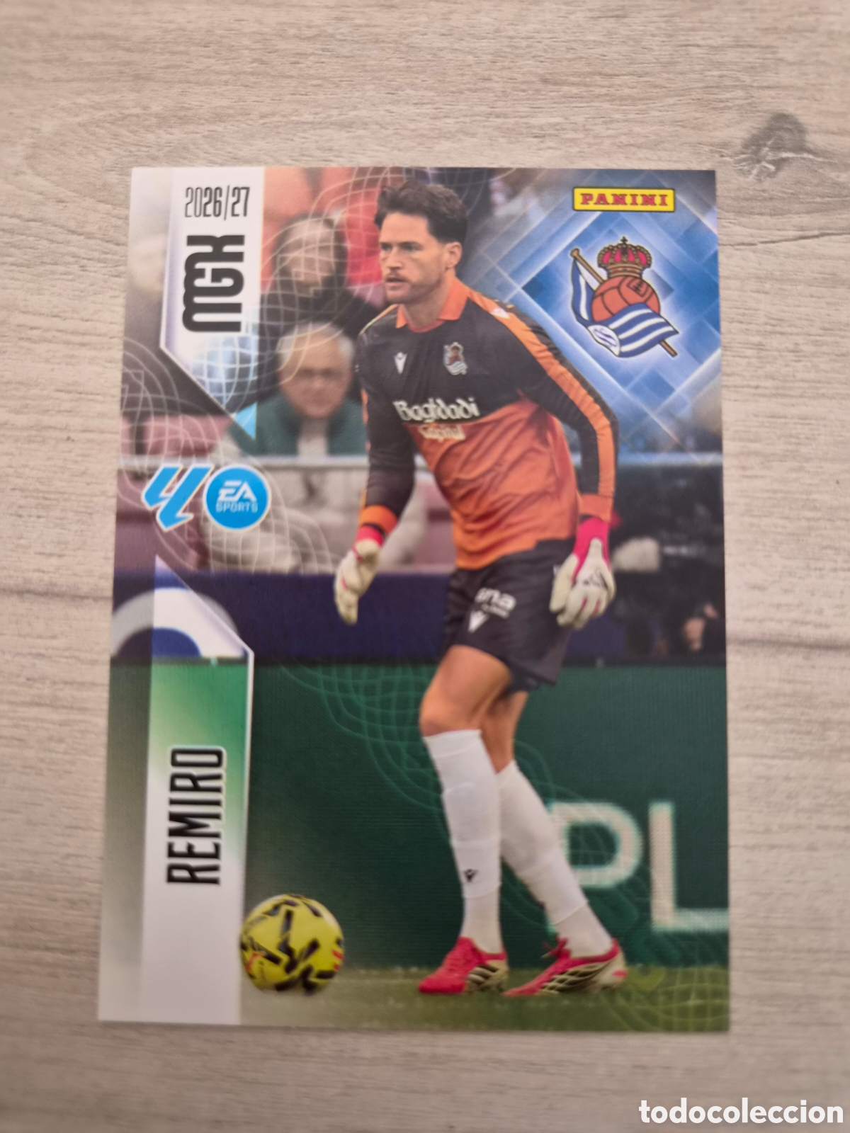 Cromos de f&uacute;tbol: N&deg;308 Real Sociedad Remiro Megacracks 26/27