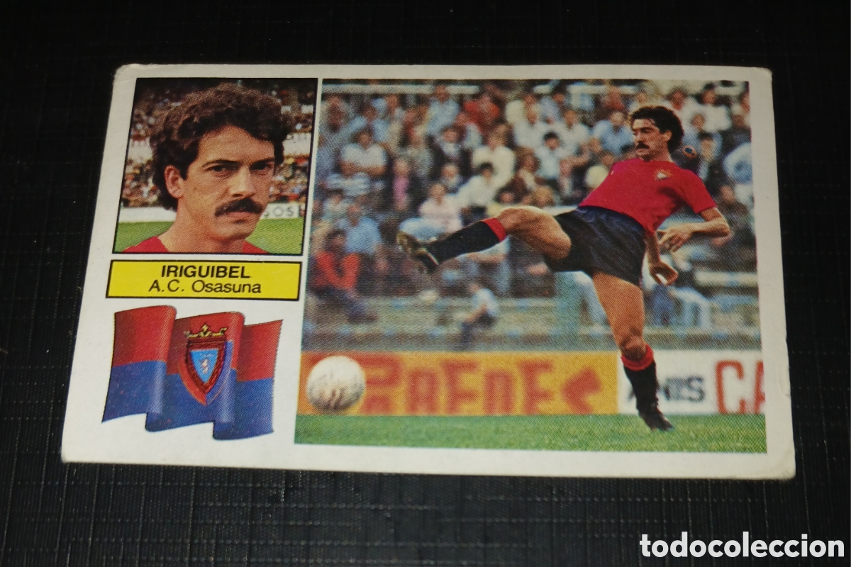 Cromos de f&uacute;tbol: Cromo Iriguibel A.C. Osasuna Ed. Este Liga 1982 1983 82-83 Sin pegar, nunca pegado