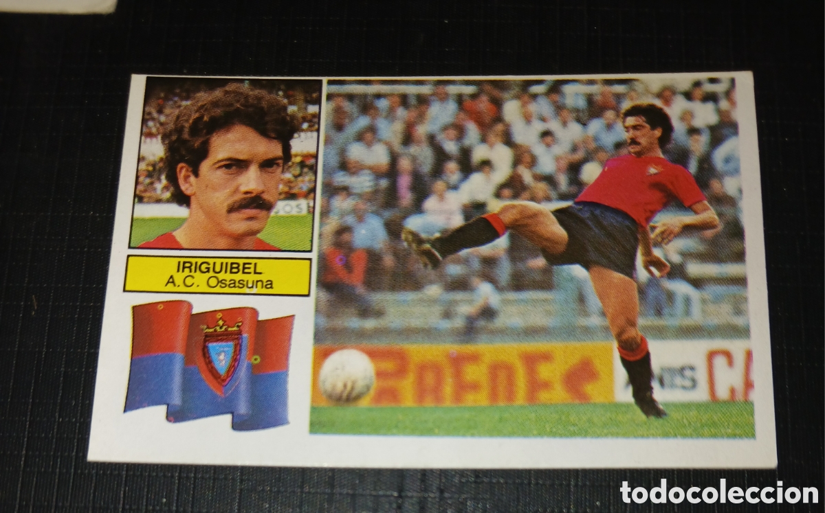 Cromos de f&uacute;tbol: Cromo Iriguibel A.C. Osasuna Ed. Este Liga 1982 1983 82-83 Sin pegar, nunca pegado