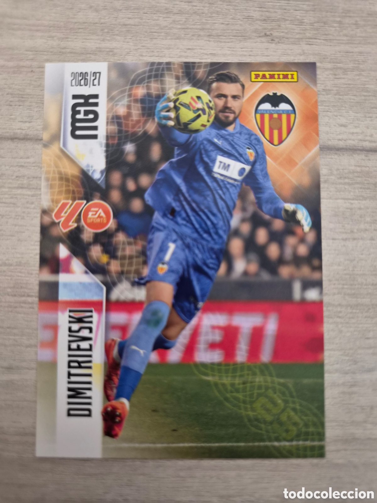 Cromos de f&uacute;tbol: N&deg;344 Valencia Dimitrevski Megacracks 26/27