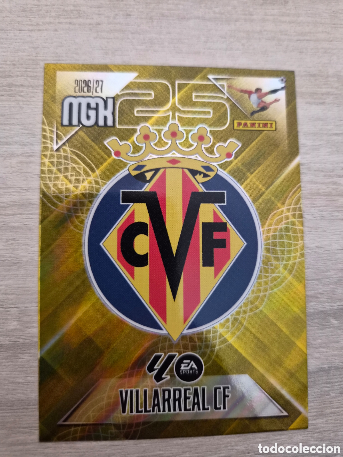 Cromos de f&uacute;tbol: N&deg;361 Villarreal Escudo Megacracks 26/27