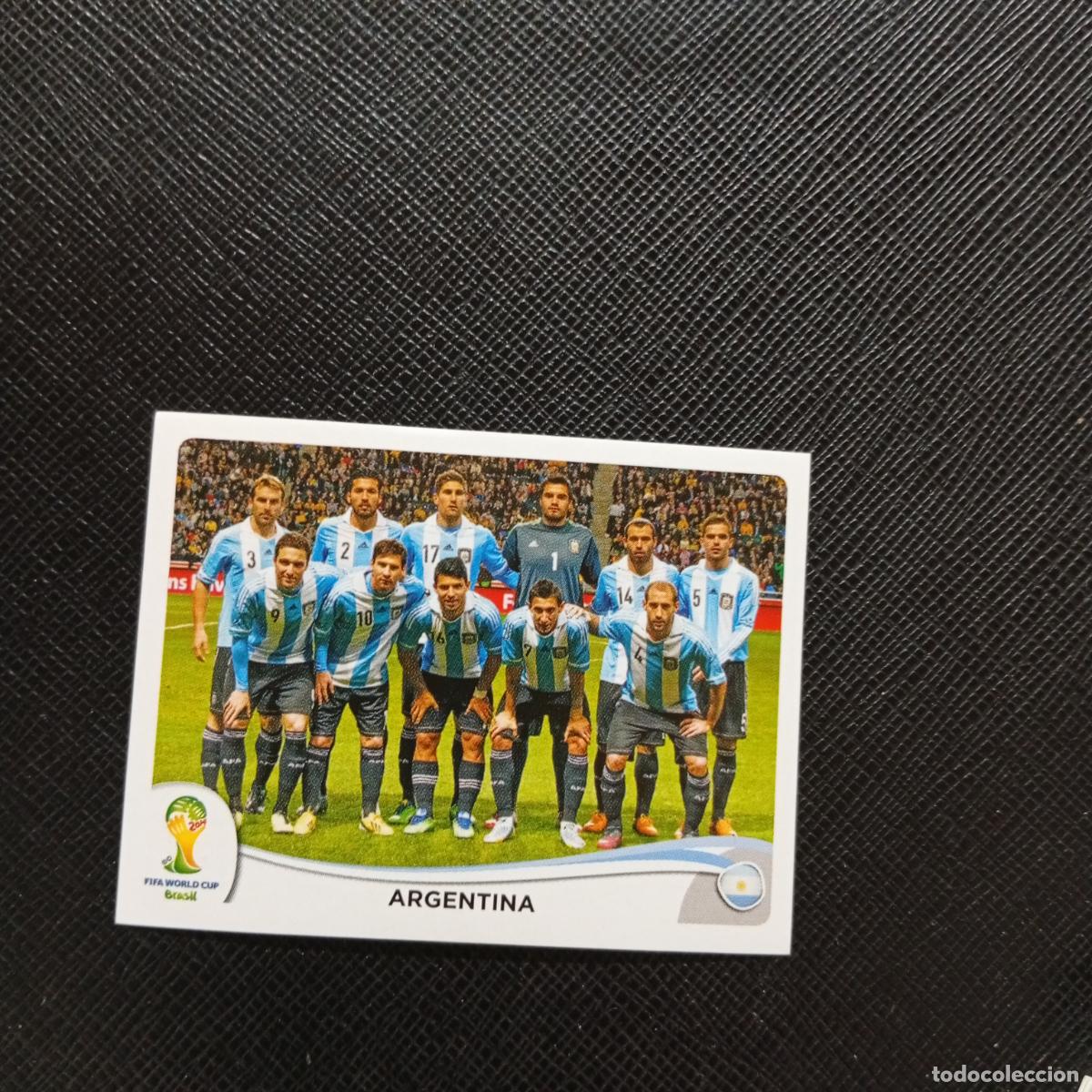 Cromos de f&uacute;tbol: 413 MESSI ALINEACION ARGENTINA PANINI MUNDIAL BRASIL 2014 CROMO FUTBOL 14 - SIN PEGAR - CJ1