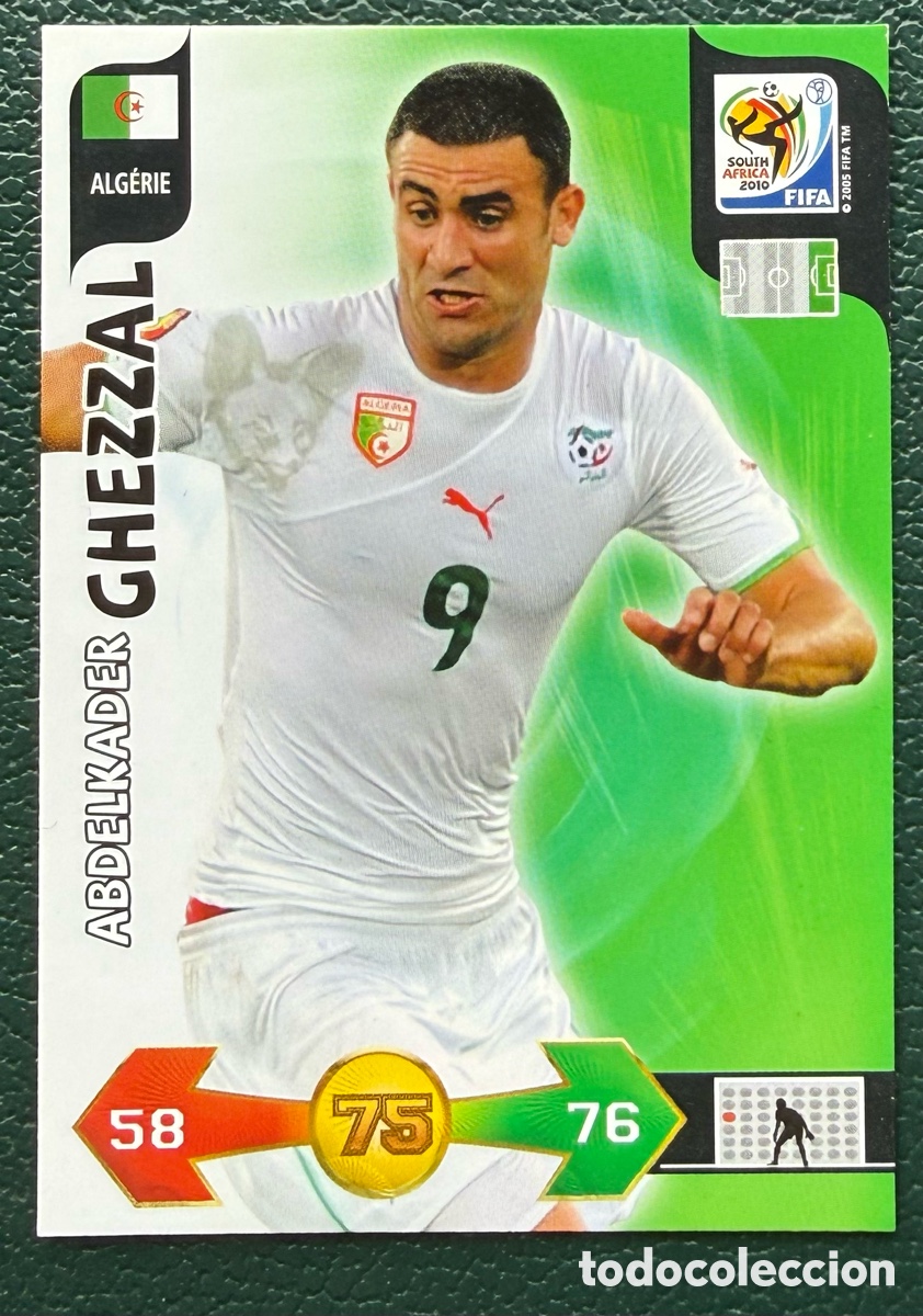 Cromos de f&uacute;tbol: ABDELKADER GHEZZAL ARGELIA FICHAS ALBUM ADRENALYN XL MUNDIAL SOUTH AFRICA 2010