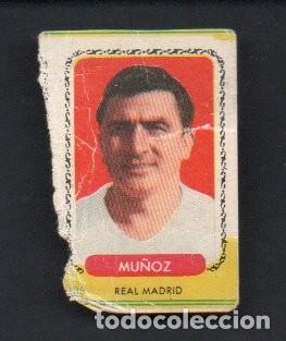 Figurine di Calcio: CROMO DE FUTBOL N&ordm; 138 - MU&Ntilde;OZ - REAL MADRID. ALBUM CABEZA ROJA - LIGA 1955 -1956. SIN PEGAR.