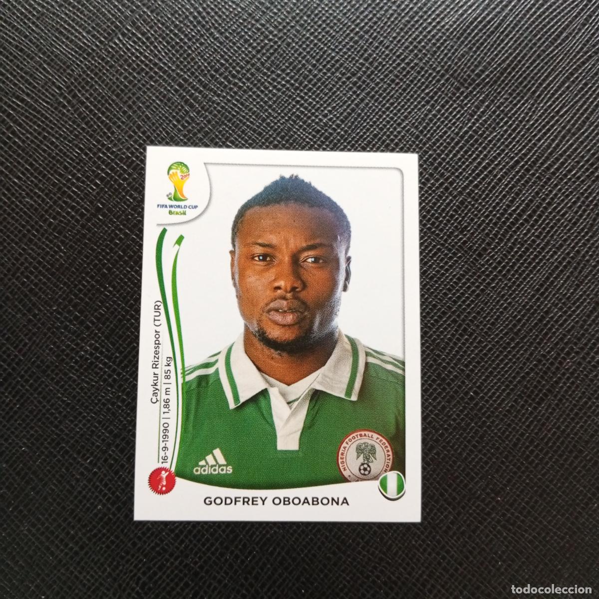 Cromos de f&uacute;tbol: 474 OBOABONA NIGERIA PANINI MUNDIAL BRASIL 2014 CROMO FUTBOL 14 - SIN PEGAR - CJ1