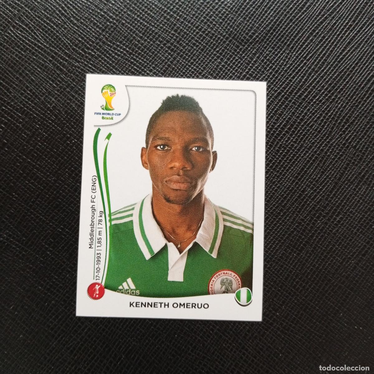 Cromos de f&uacute;tbol: 477 KENNETH OMERUO NIGERIA PANINI MUNDIAL BRASIL 2014 CROMO FUTBOL 14 - SIN PEGAR - CJ1