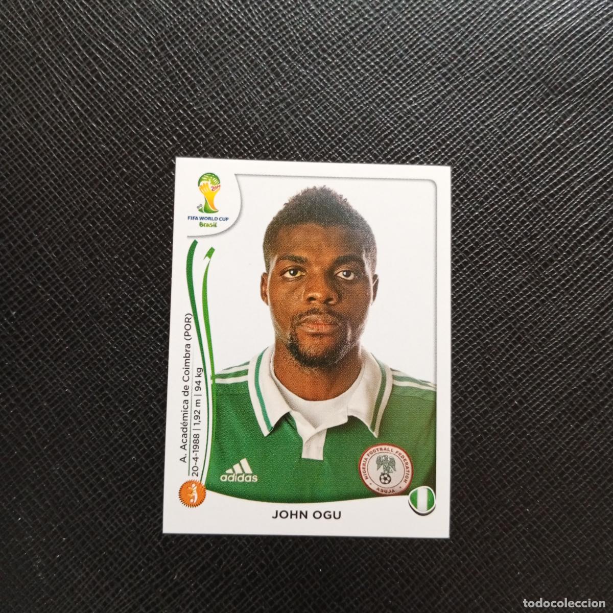 Figurine di Calcio: 478 JOHN OGU NIGERIA PANINI MUNDIAL BRASIL 2014 CROMO FUTBOL 14 - SIN PEGAR - CJ1