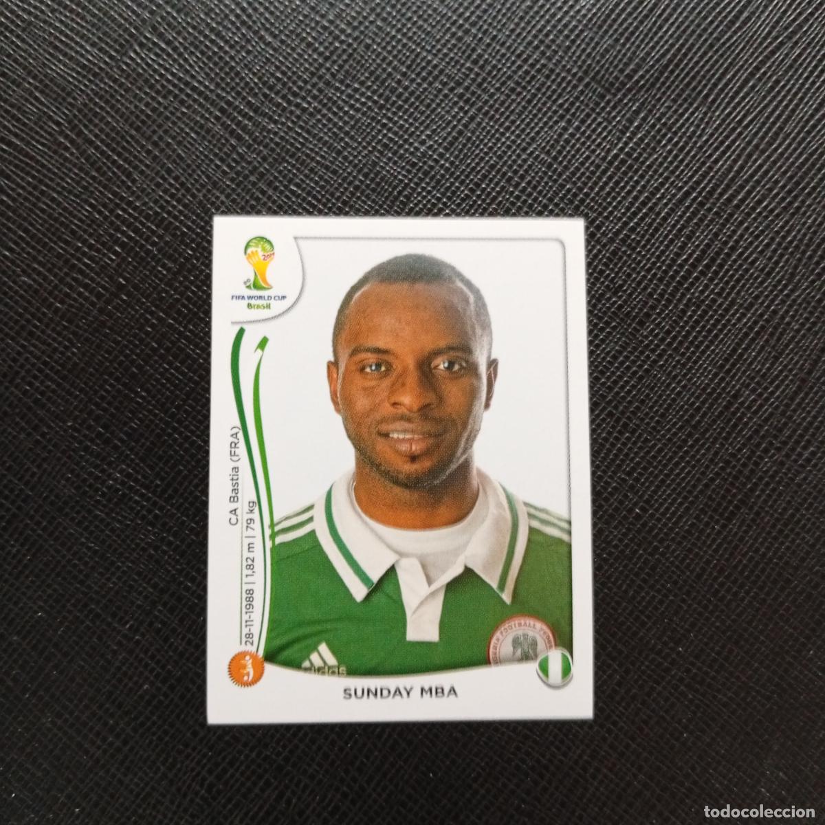 Cromos de Futebol: 481 SUNDAY MBA NIGERIA PANINI MUNDIAL BRASIL 2014 CROMO FUTBOL 14 - SIN PEGAR - CJ1