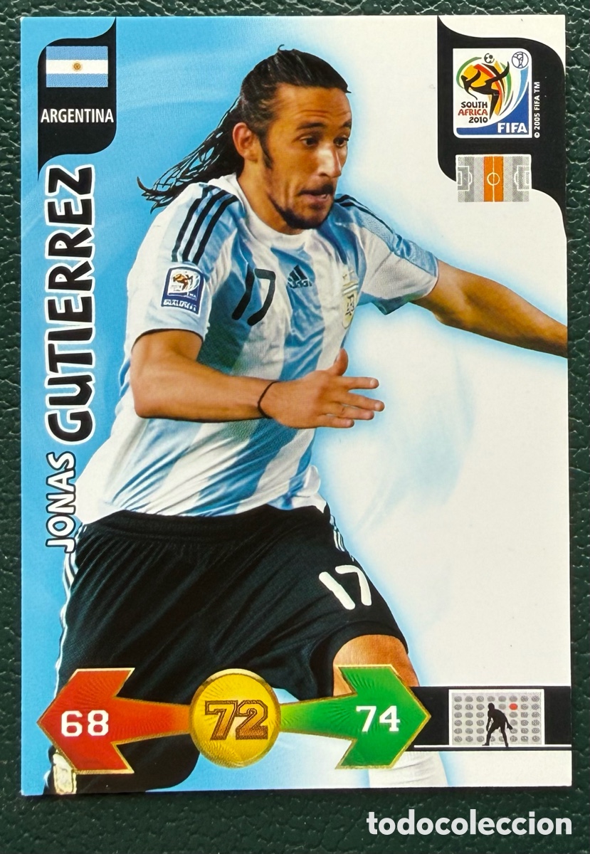 Cromos de Futebol: JONAS GUTIERREZ ARGENTINA FICHAS ALBUM ADRENALYN XL MUNDIAL SOUTH AFRICA 2010