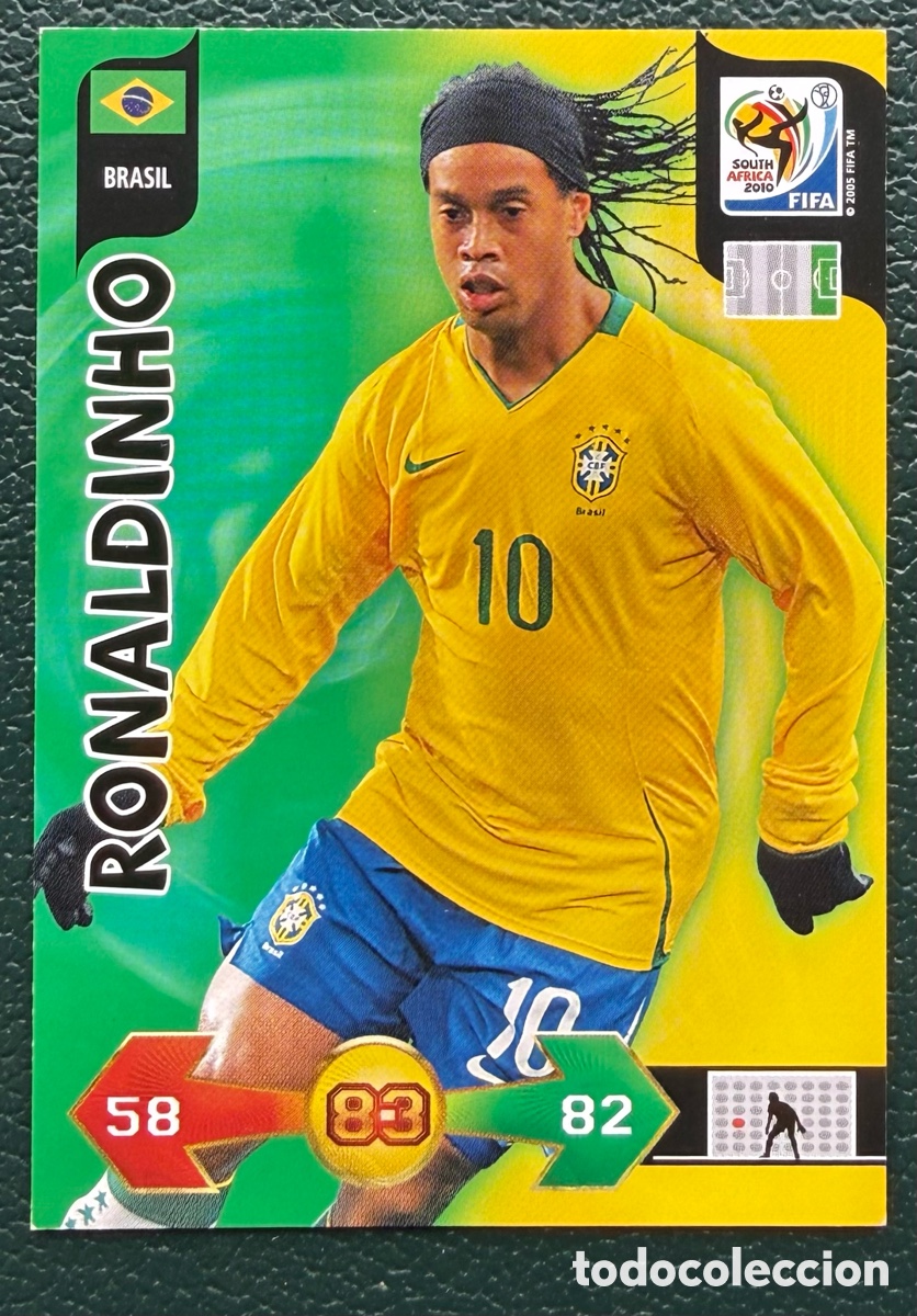 Cromos de f&uacute;tbol: RONALDINHO BRASIL FICHAS ALBUM ADRENALYN XL MUNDIAL SOUTH AFRICA 2010