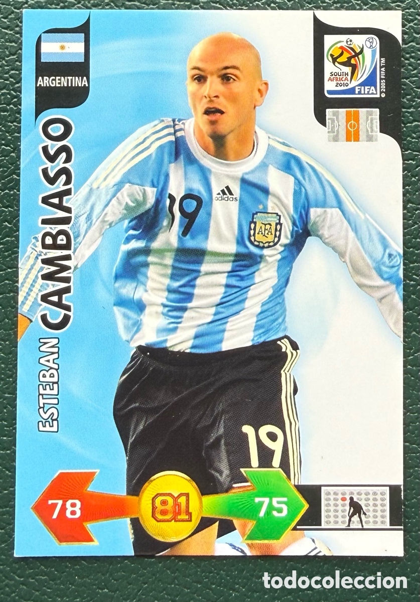 Cromos de Futebol: ESTEBAN CAMBIASSO ARGENTINA FICHAS ALBUM ADRENALYN XL MUNDIAL SOUTH AFRICA 2010